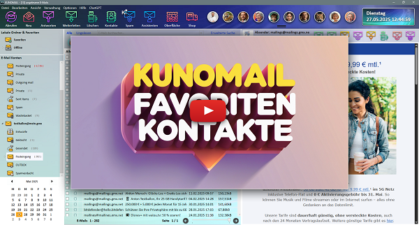 KUNOMAIL auf YouTube