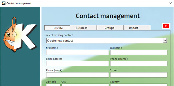 KUNOMAIL - Contact management