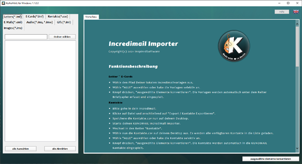 KUNOMAIL Incredimail Importer