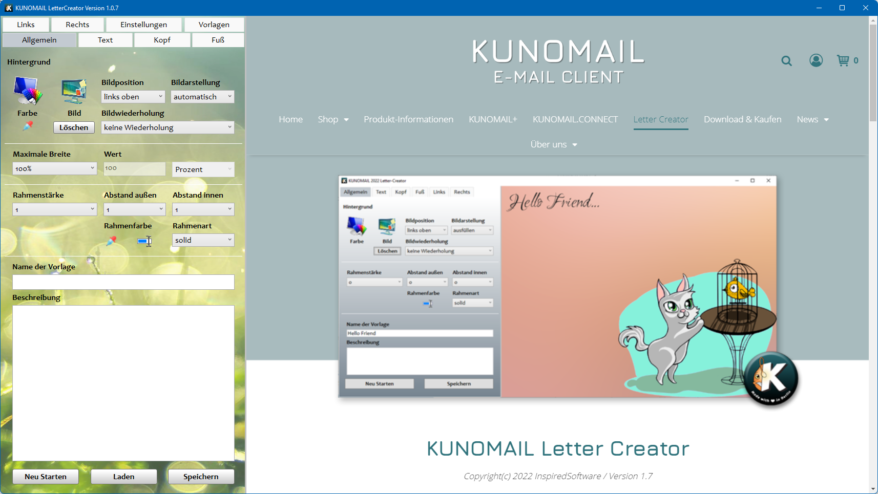 KUNOMAIL Letter Creator